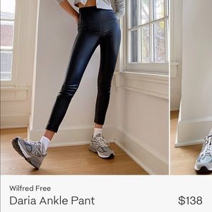 ARITZIA Wilfred Free Vegan Leather Legging